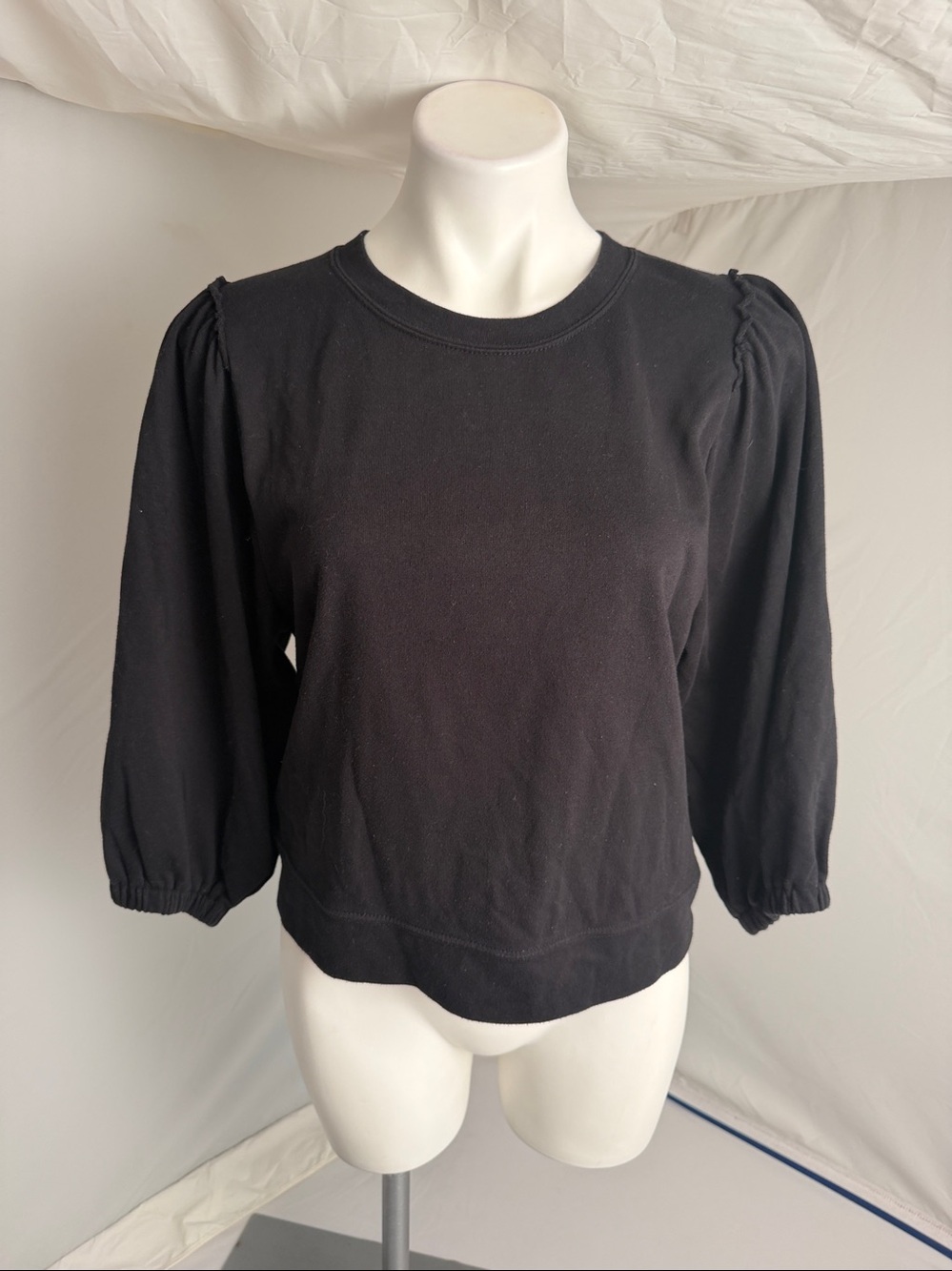 Splendid black bubble sleeve pullover sweatshirt M